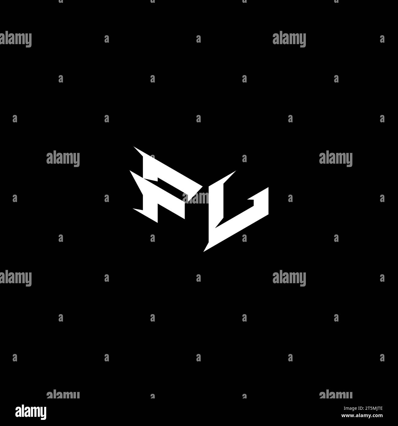 FL Premium emblem logo initial esport and gaming design concept Stock Vector