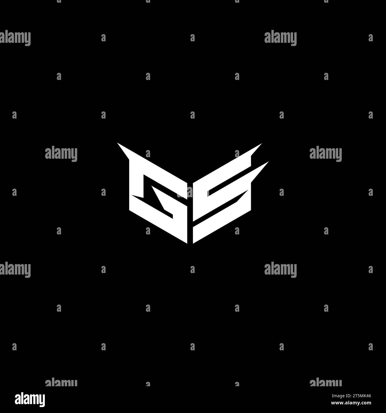 GS Premium emblem logo initial esport and gaming design concept Stock ...
