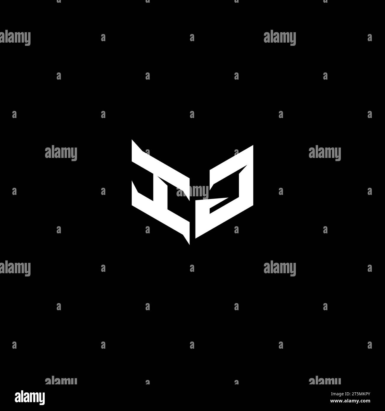 IJ Premium emblem logo initial esport and gaming design concept Stock ...