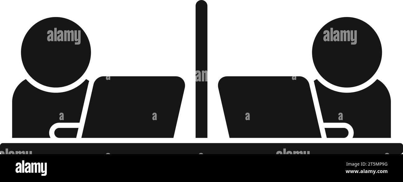 Smart office group icon simple vector. Work online. Remote control ...