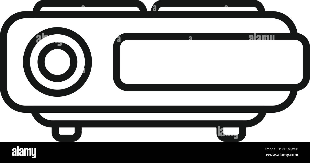Smart office projector icon outline vector. Work data. Control business ...