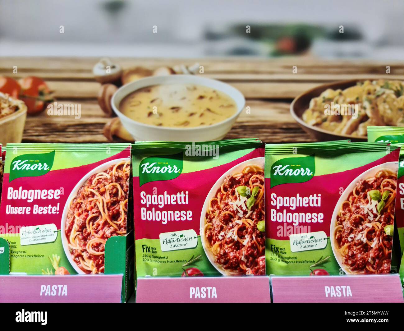 Kiel, Germany 22.October 2023 Maggi brand sauce sachets on a German