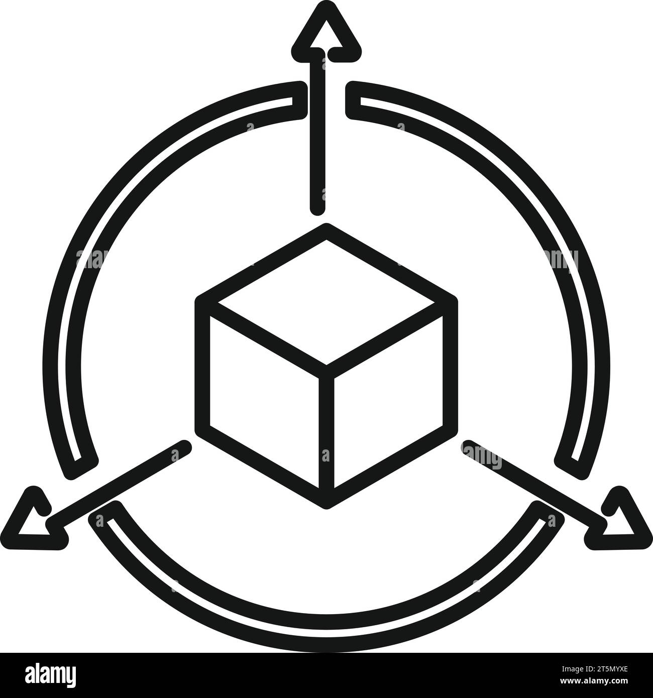 Augmented reality icon outline vector. Cyber digital. Vr device Stock ...