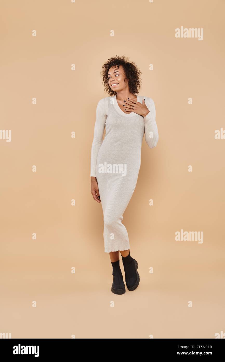 Midi length dress hi-res stock photography and images - Alamy