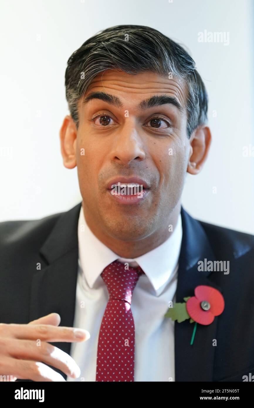 Prime Minister Rishi Sunak during a visit to the Bacton Gas Terminal in