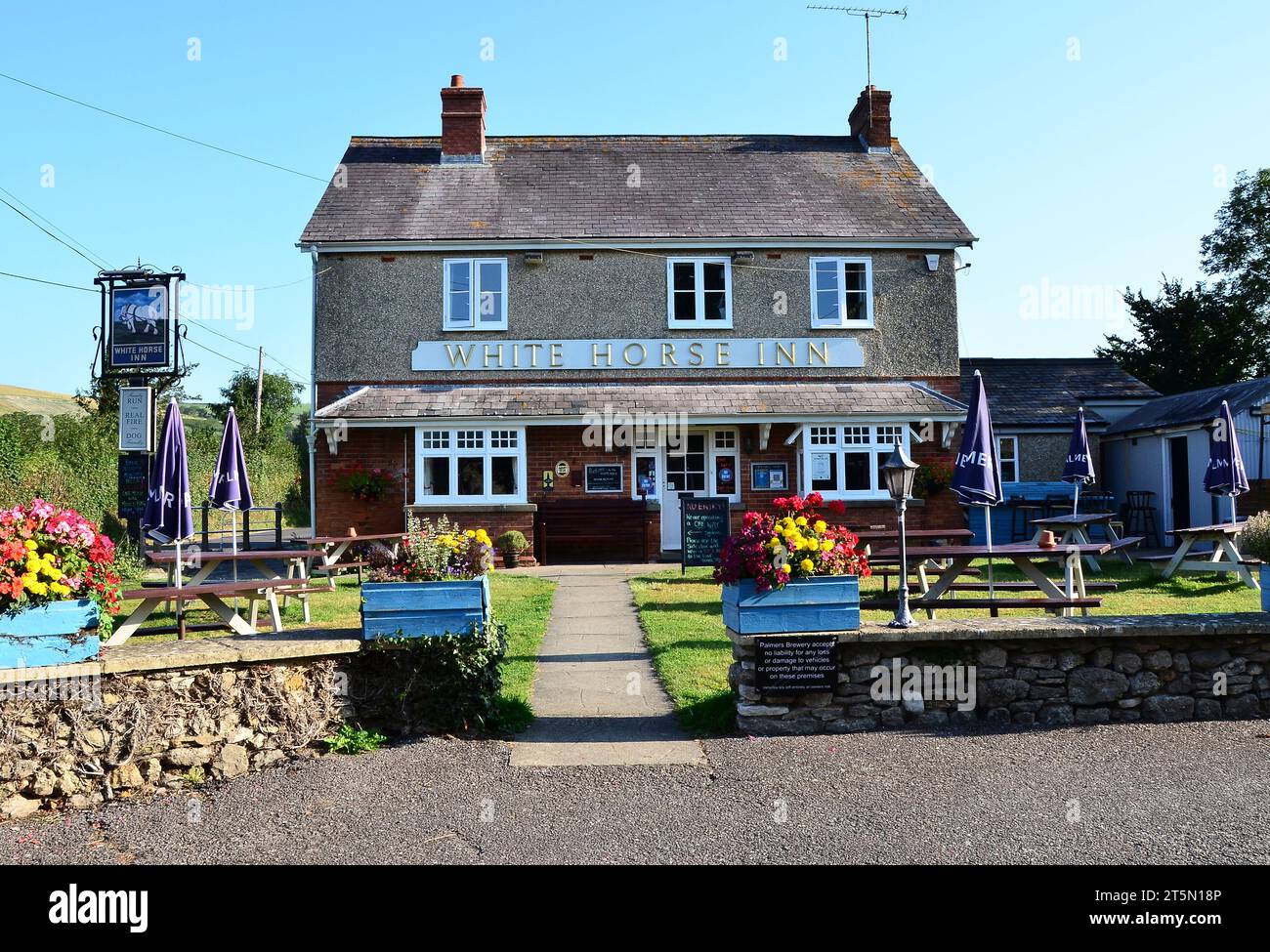 White Horse pub in Litton Cheney village near Dorchester in West Dorset