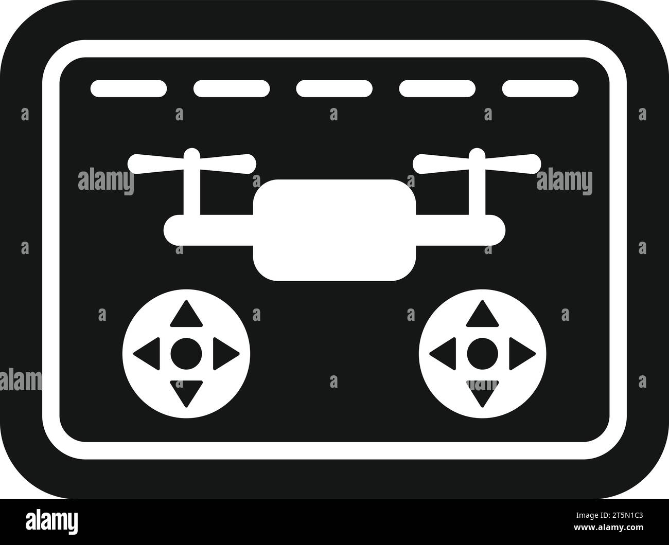Tablet drone control icon simple vector. Network spy. Digital map tech ...