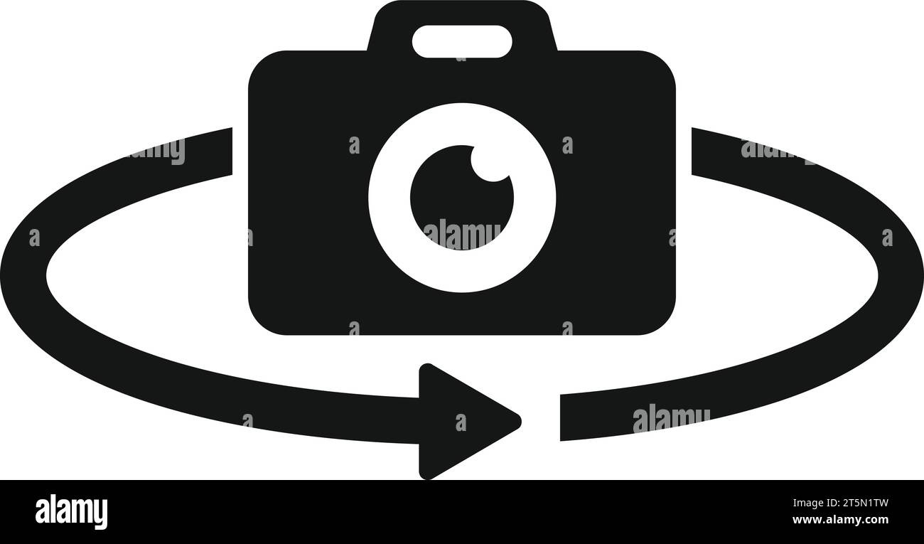 Augmented reality camera control icon simple vector. Future game. Tech
