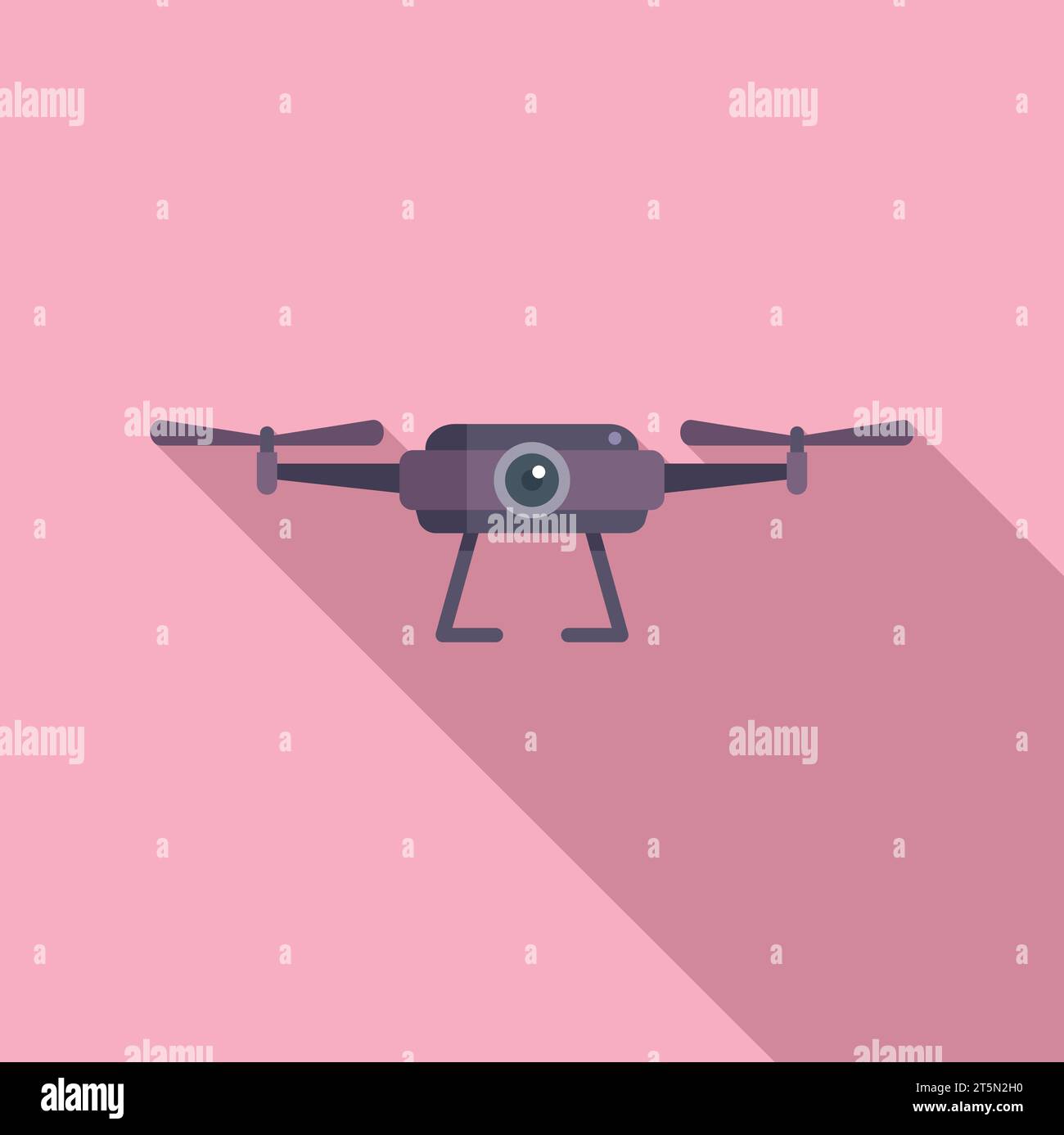 Drone control vehicle icon flat vector. Ai robot camera. Spy land Stock ...