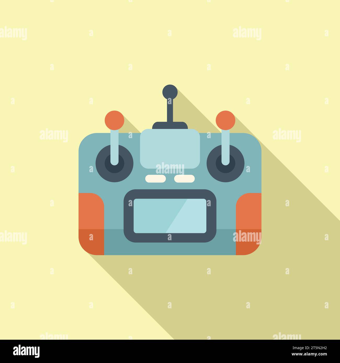 Aerial remote control icon flat vector. Drone vehicle. Spy tech control ...