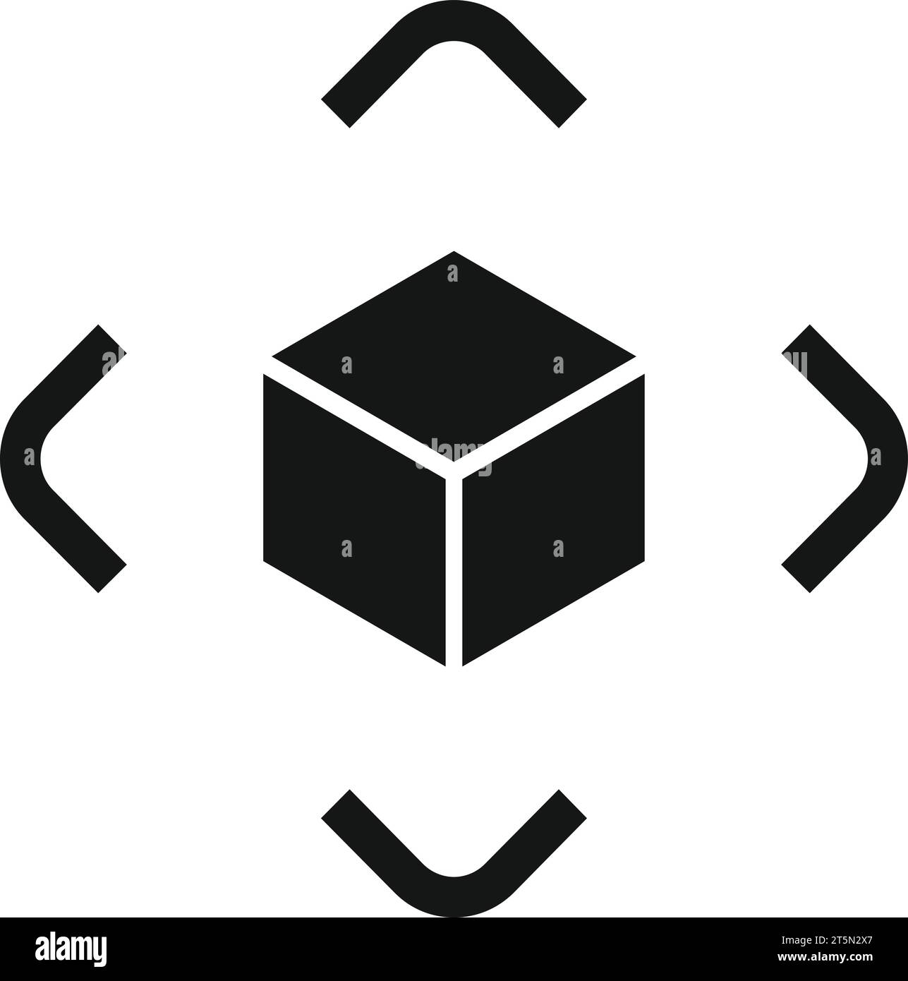 Augmented reality digital icon simple vector. Game tech. Video code ...