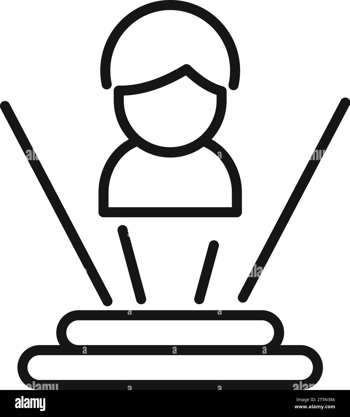 Augmented reality man face icon outline vector. Game scan. Rotate ...