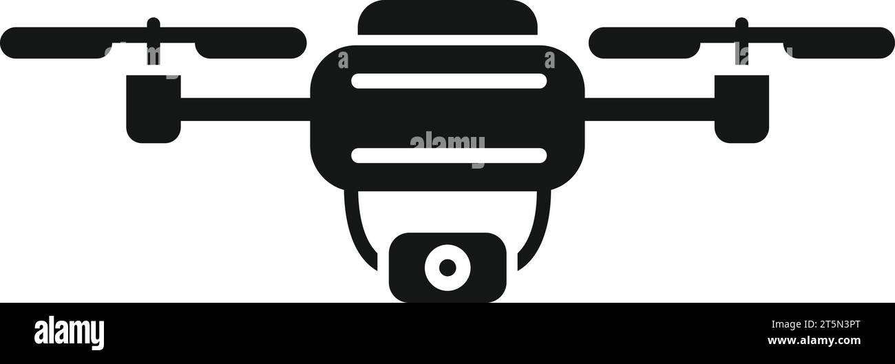 Modern spy drone icon simple vector. Aerial secure. Examination system ...