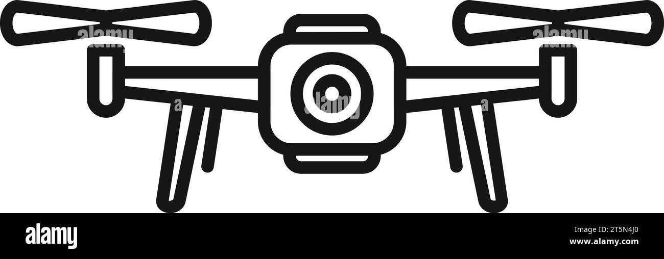 View drone control icon outline vector. Ai camera. Remote smart digital ...