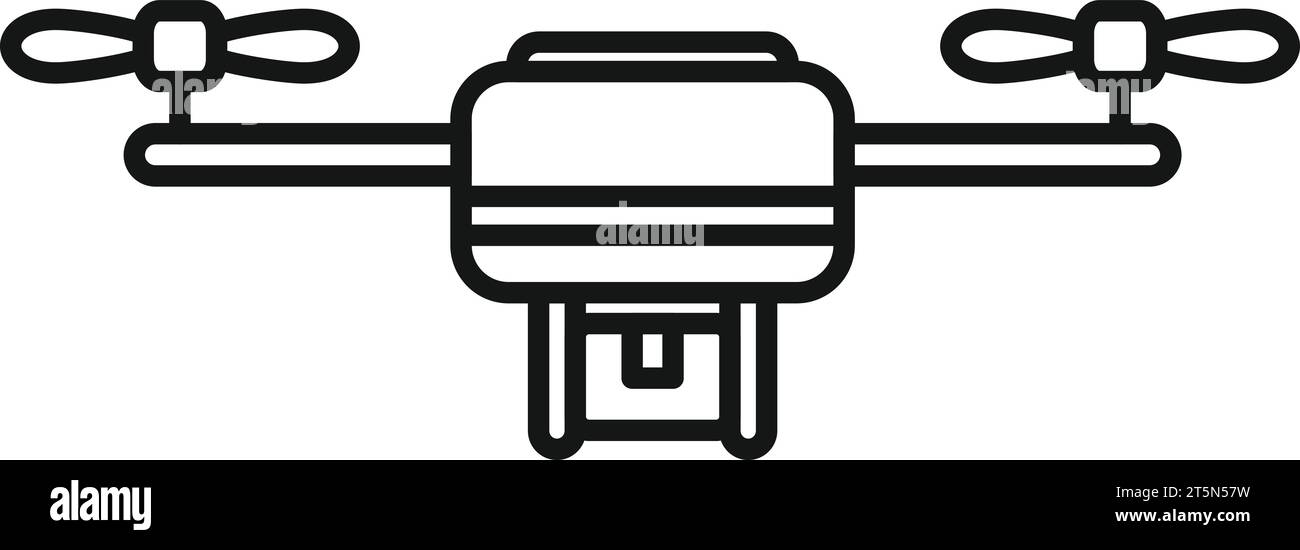 Cloud network drone control icon outline vector. Spy digital map. Tech ...