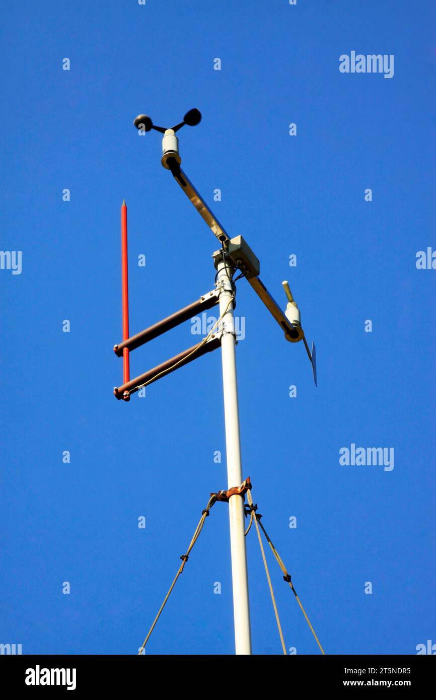 Meteorological equipment anemometer, closeup of photo Stock Photo Alamy