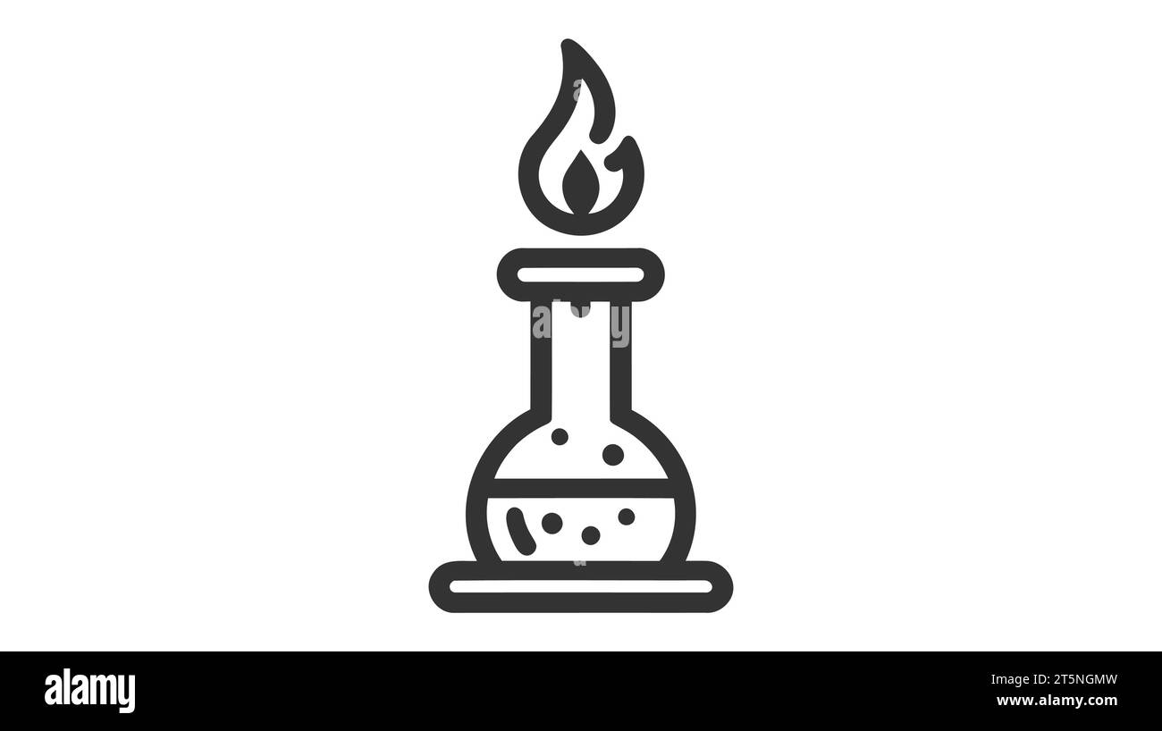 Black outlined vector illustration of laboratory equipment