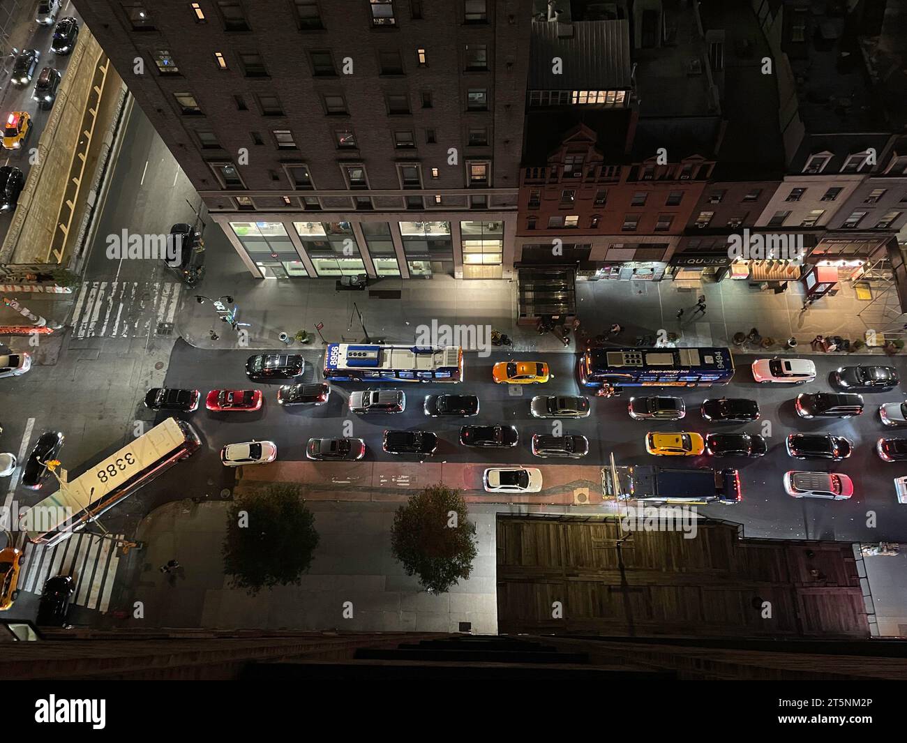 Traffic gridlock on E. 34th St. on an autumn evening, Midtown Manhattan, New York City, 2023, USA Stock Photo
