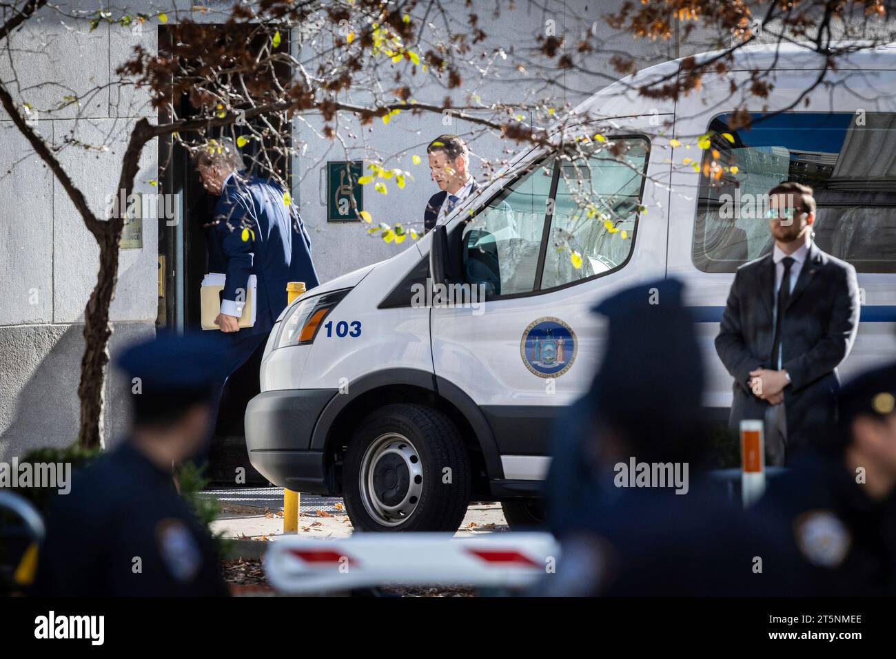 Former President Donald Trump arrives at the New York Supreme Court ...