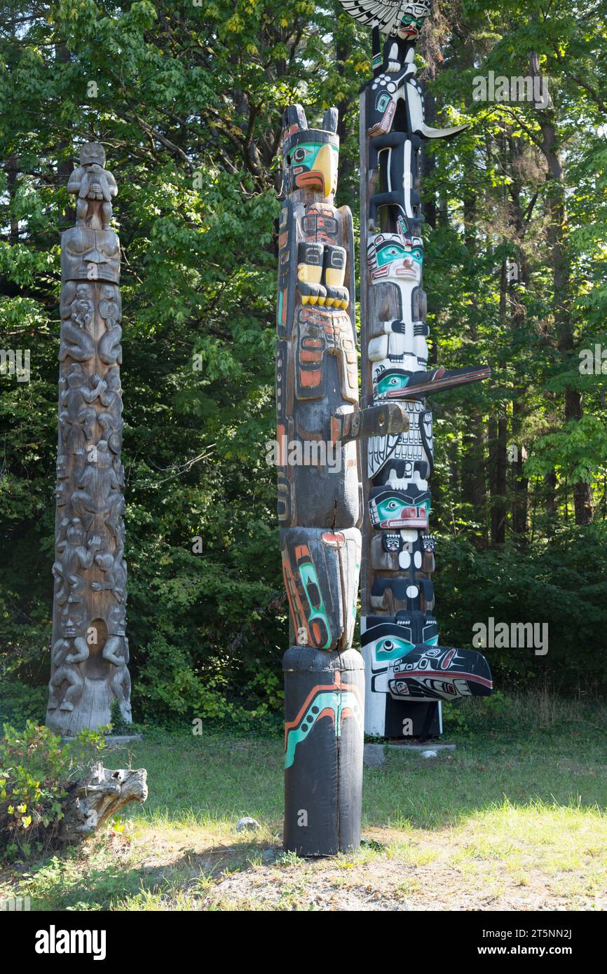 The Oscar Maltipi Totem Pole. First Nations art and totem poles