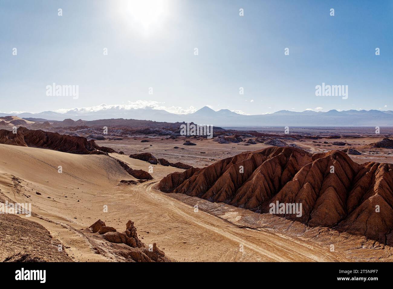 Lunar landscapes of the Atacama Desert - Chile - San Pedro de Atacama Stock Photo