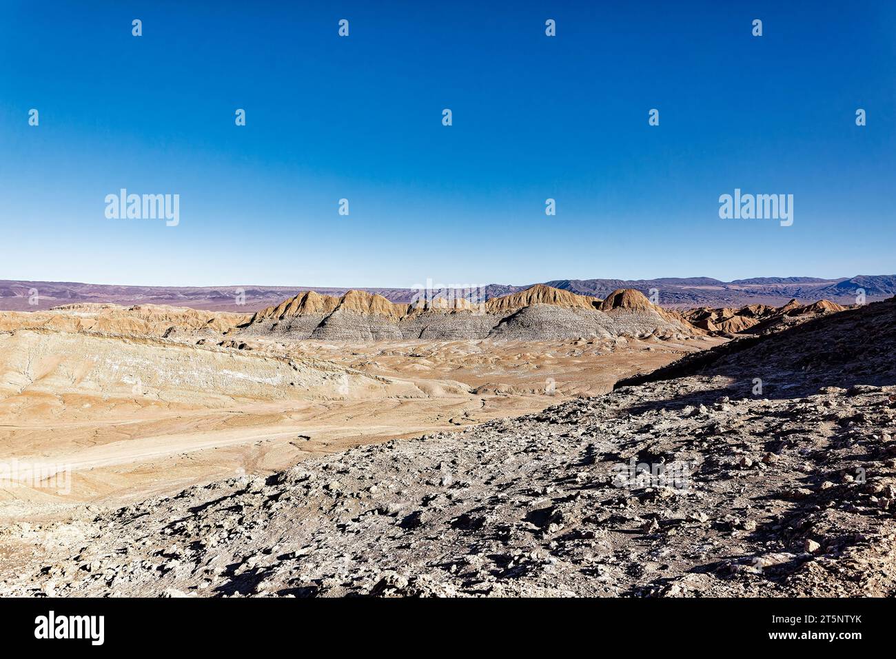 Lunar landscapes of the Atacama Desert - Chile - San Pedro de Atacama Stock Photo