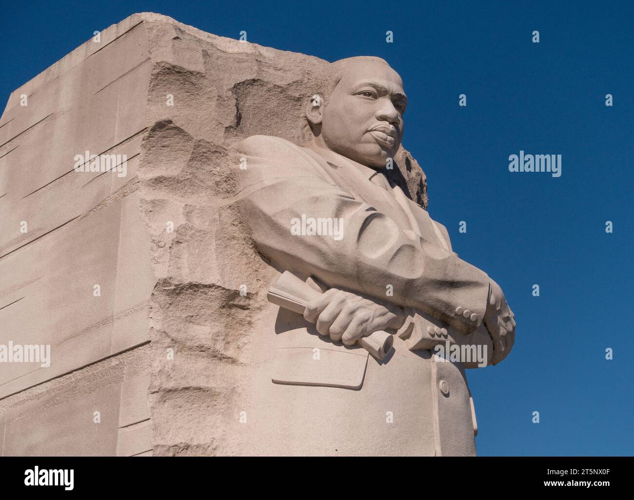 WASHINGTON, DC, USA - Martin Luther King, Jr. Memorial. The Stone of Hope granite statue at Tidal Basin. Stock Photo