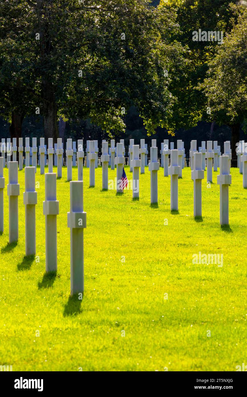 The Normandy American Cemetery and Memorial, Colleville-sur-Mer, Normandy, France, North West Europe Stock Photo