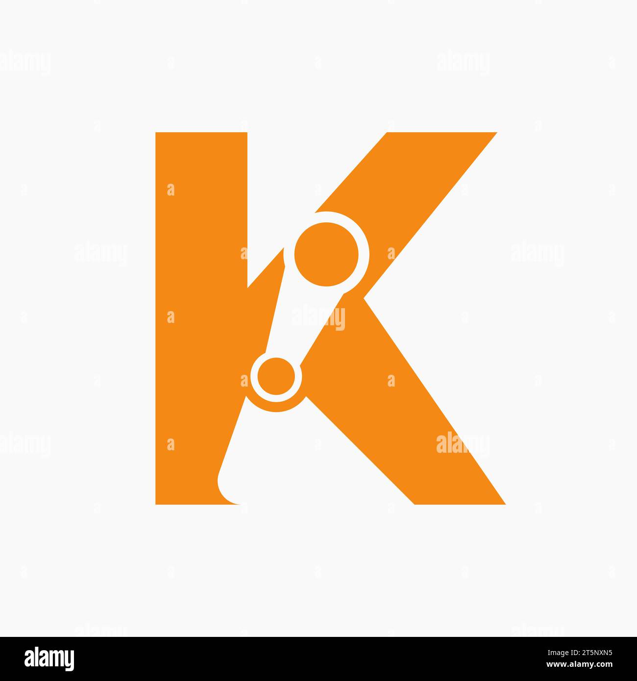 Letter K Logo Excavator For Construction Logo Vector Template Stock Vector