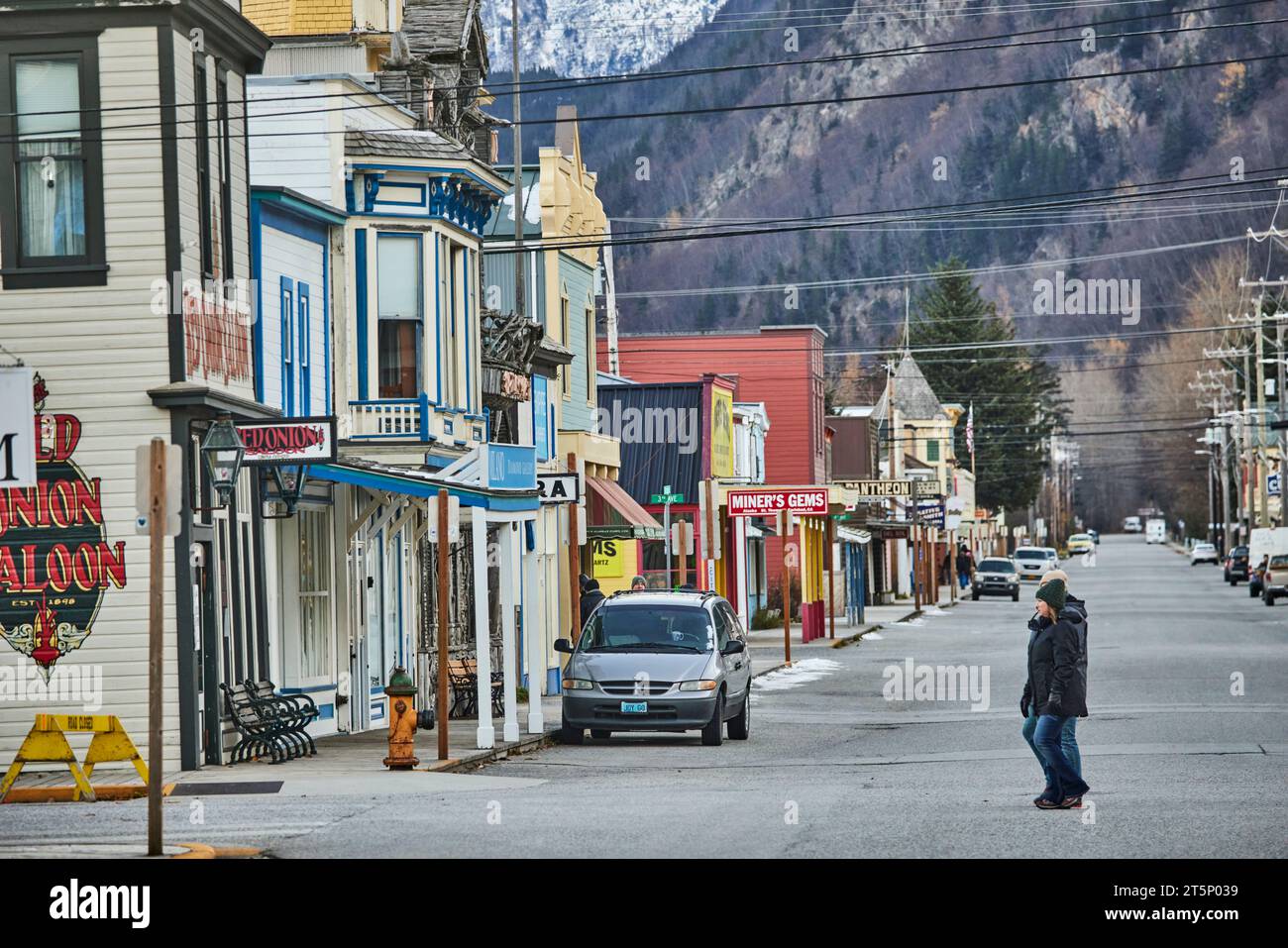 Skagway a compact city in southeast Alaska, Broadway high street in