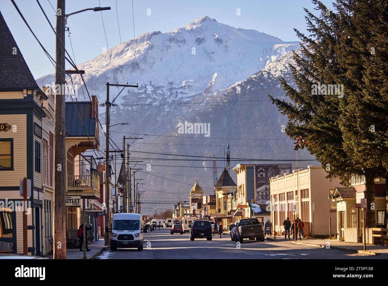 Skagway a compact city in southeast Alaska, Broadway high street in