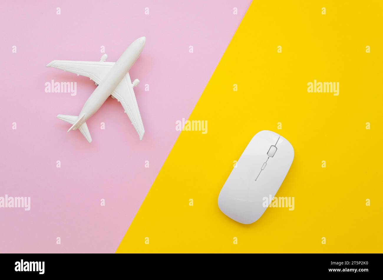 Airplane mouse table Stock Photo