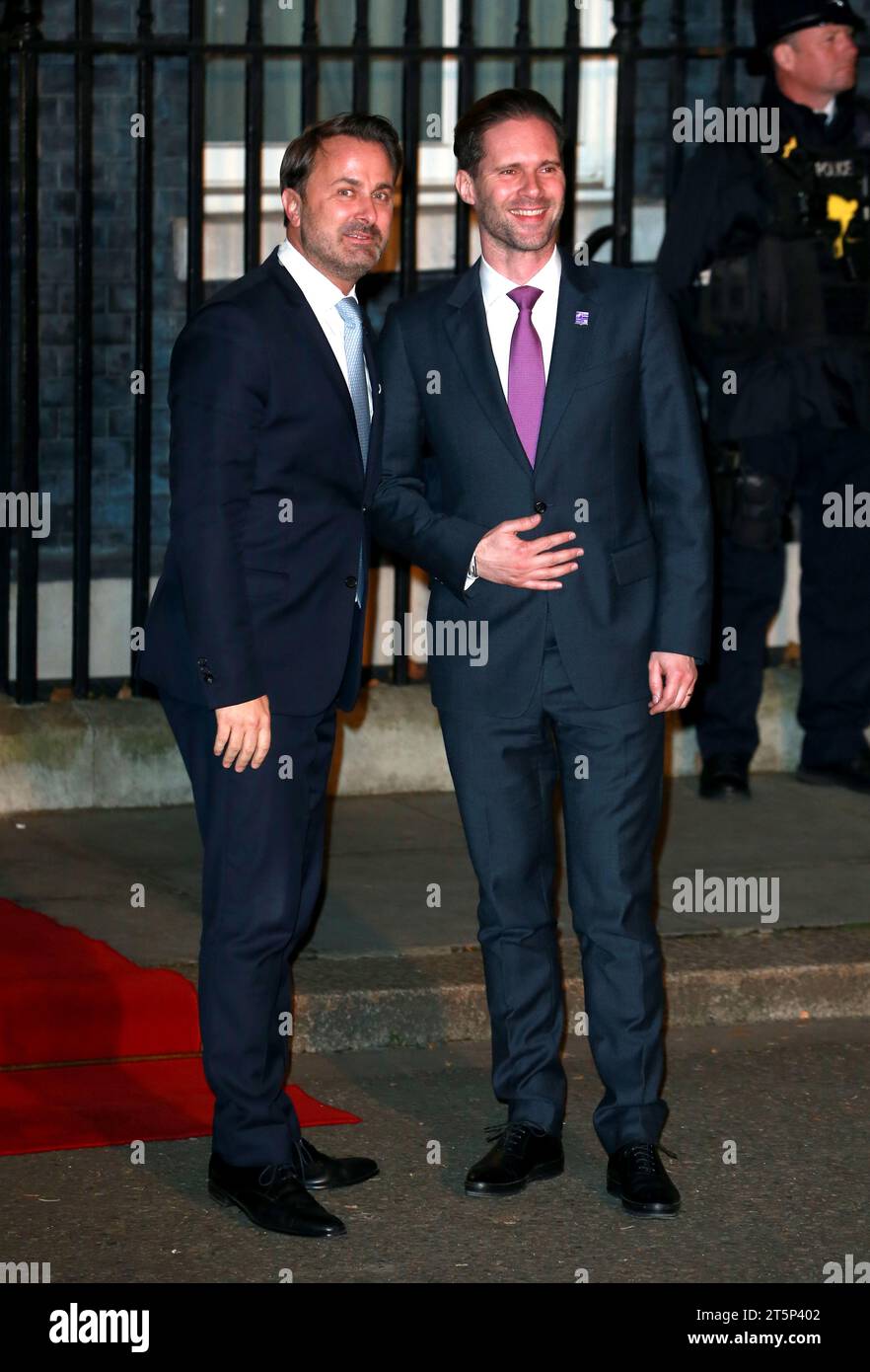 Luxembourg's Prime Minister Xavier Bettel and his husband Gauthier ...