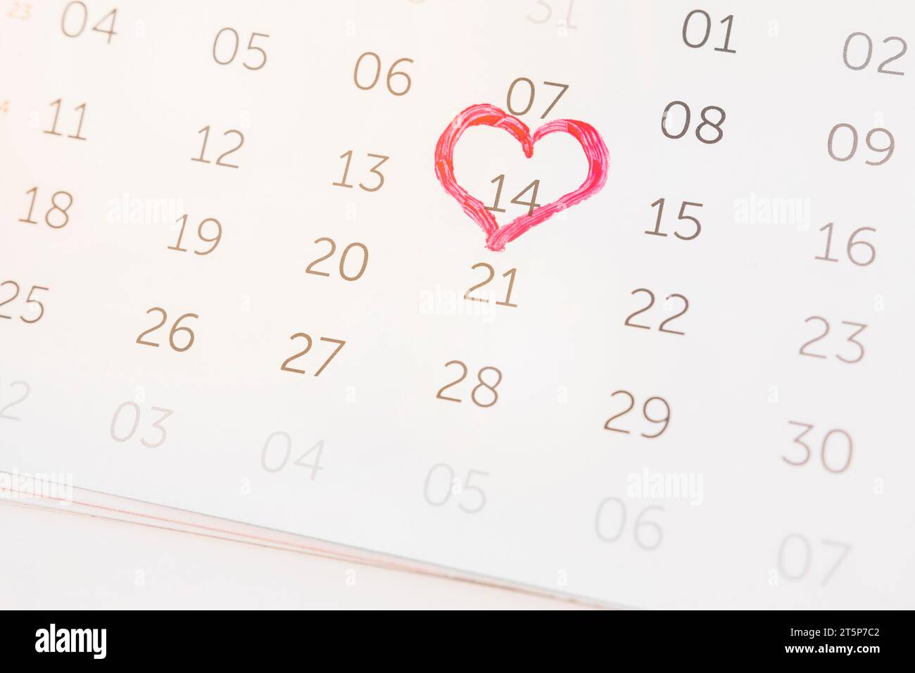 14 february marked calendar Stock Photo Alamy 14 february marked calendar Stock Photo Alamy