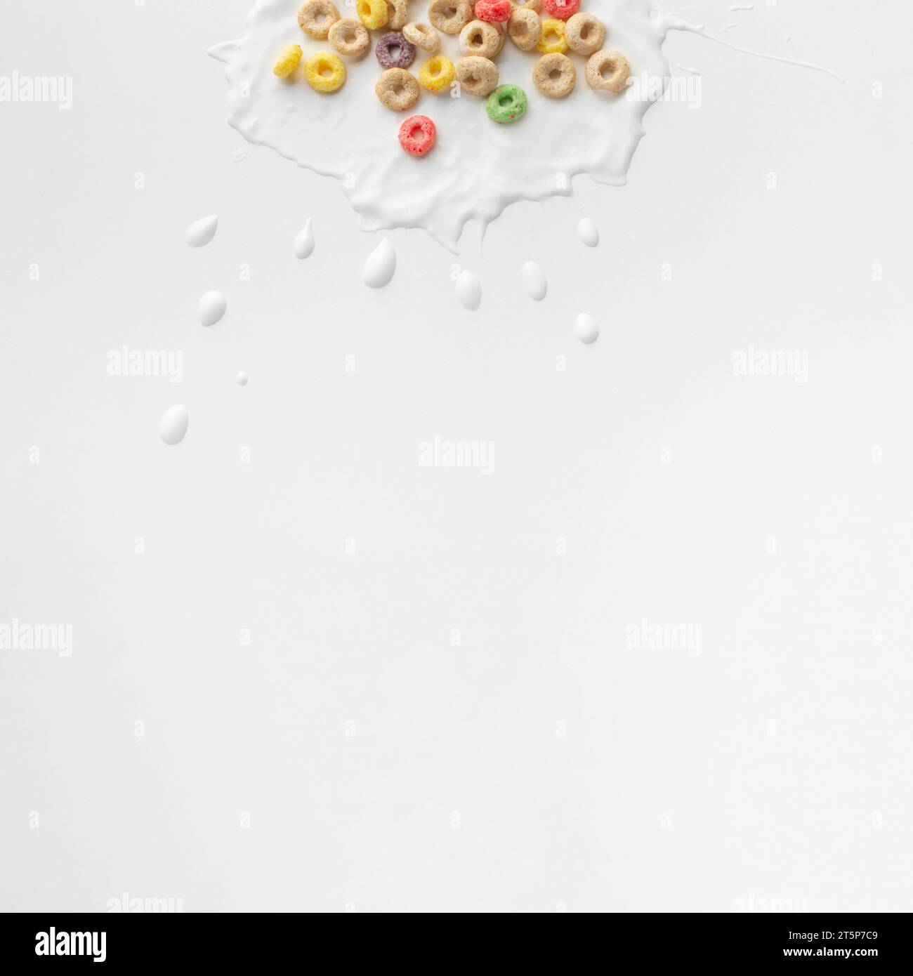 Arrangement colorful cereal with copy space Stock Photo