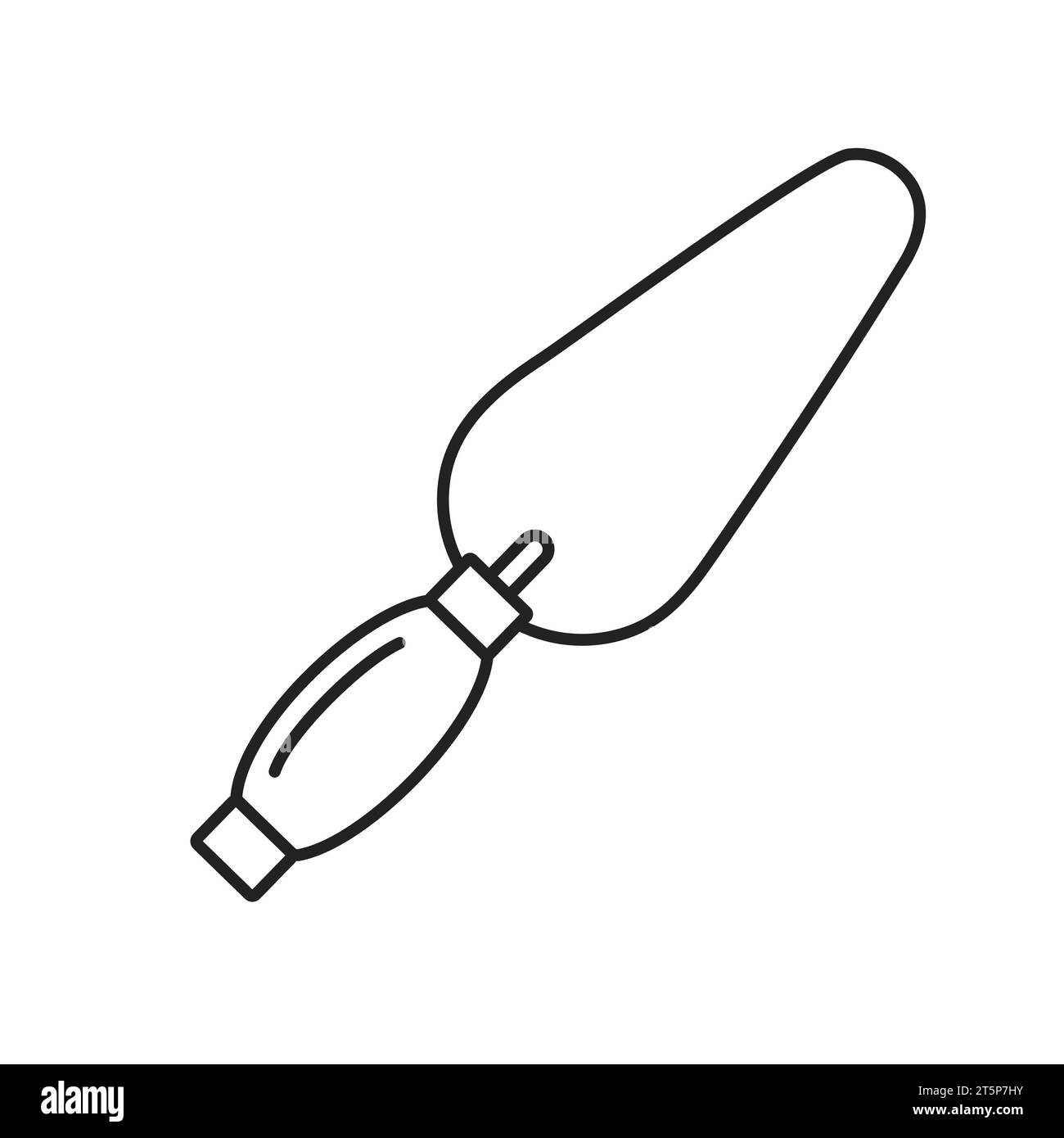 Trowel icon, outline in doodle style Stock Vector