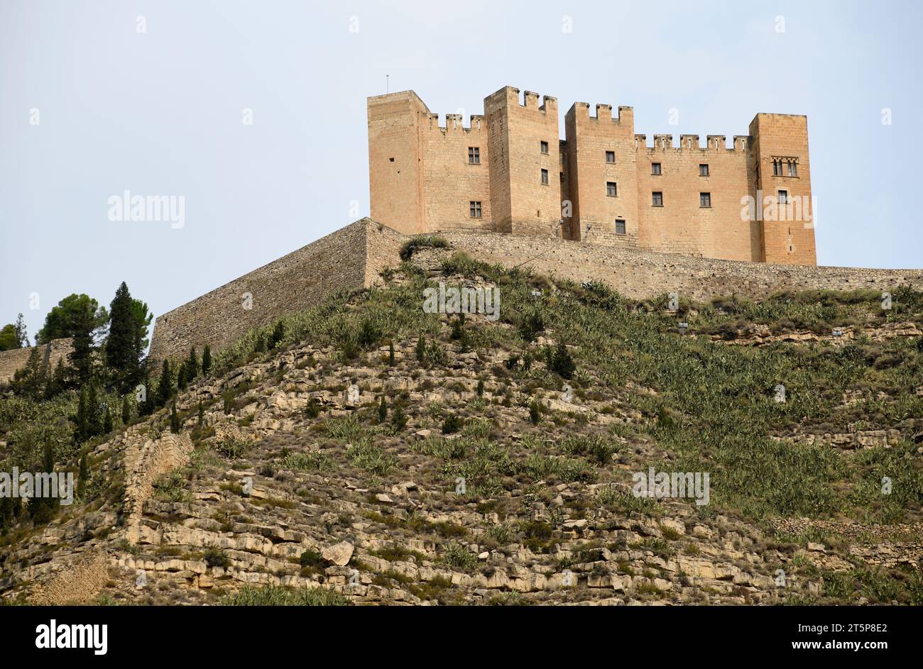 Mequinenza Castle (gothic, 14-15th century). Bajo Cinca, Zaragoza, Aragon, Spain. Stock Photo