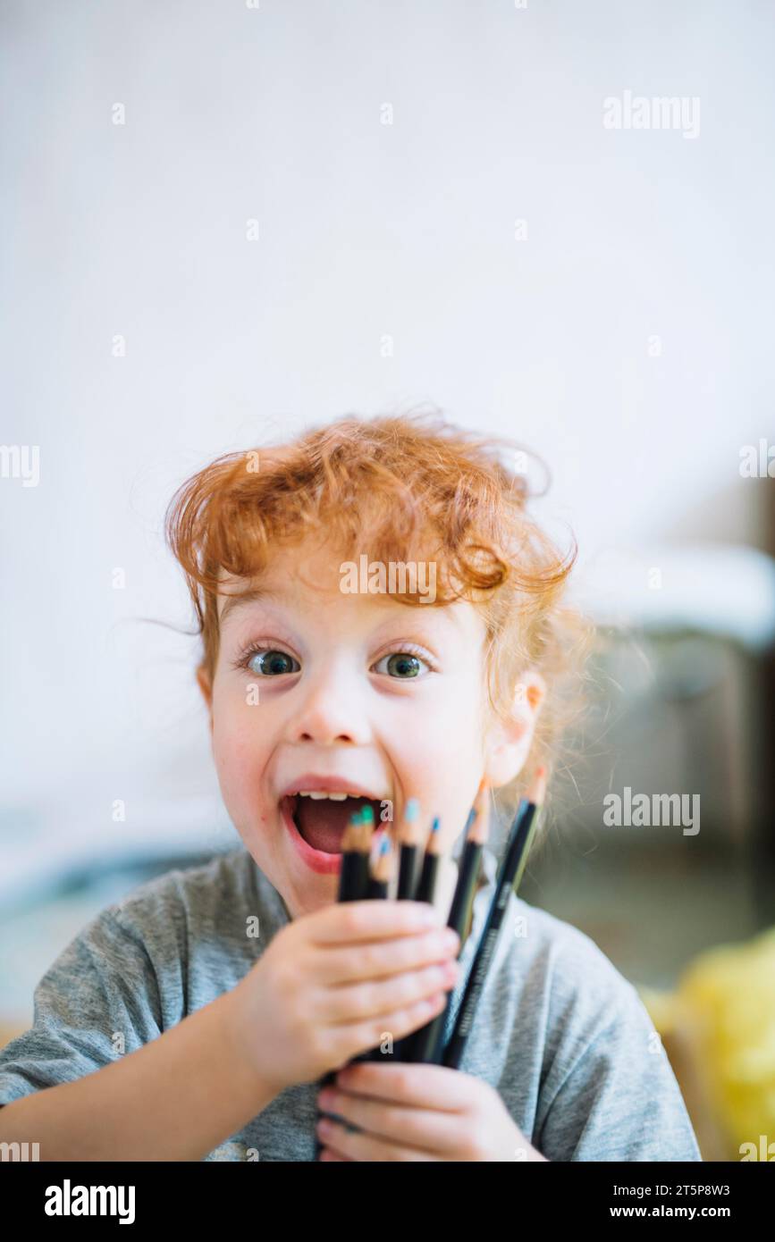 Happy girl showing heap hi-res stock photography and images - Alamy