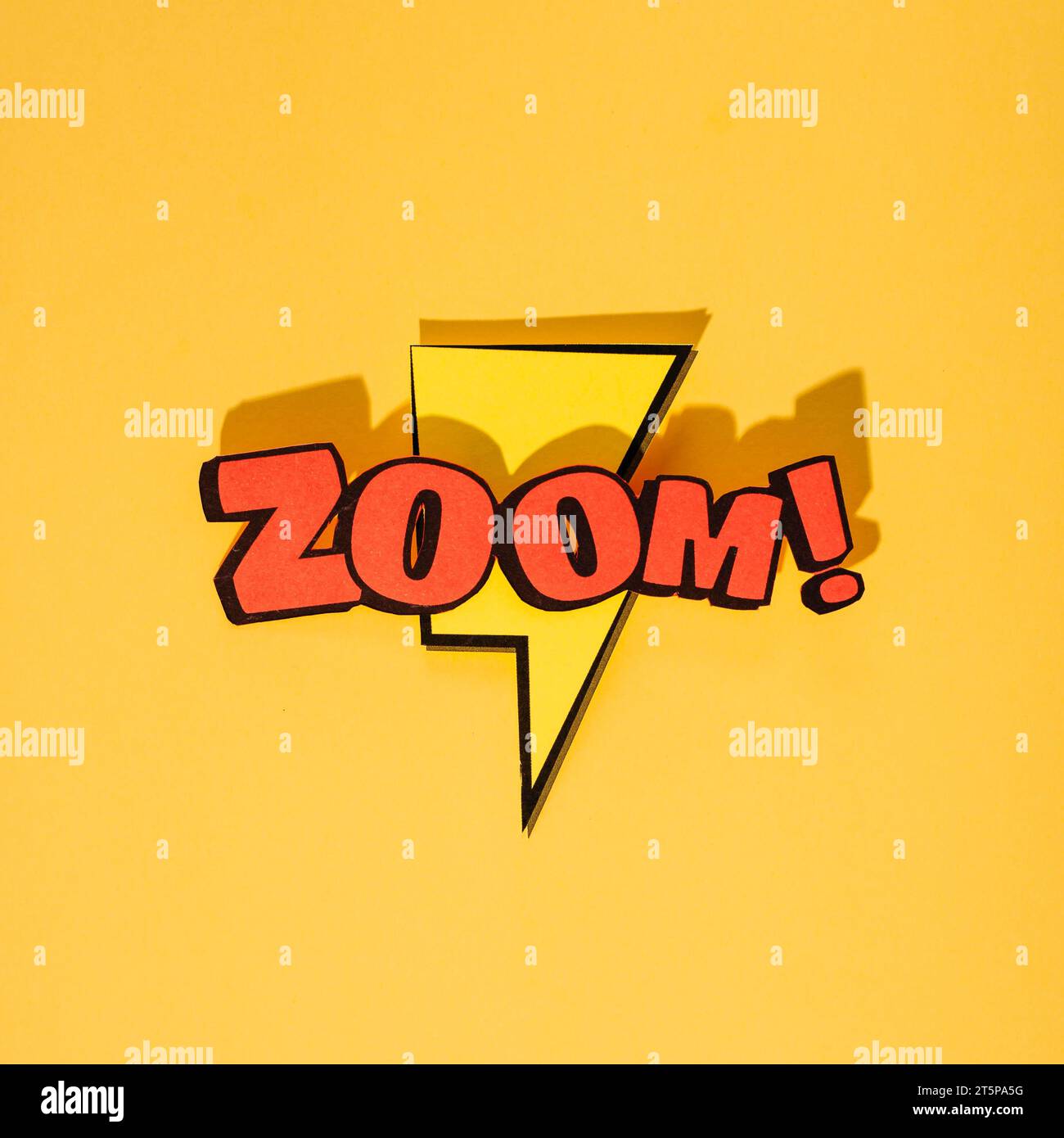 Zoom cartoon exclusive font tag expression thunderbolt Stock Photo Alamy
