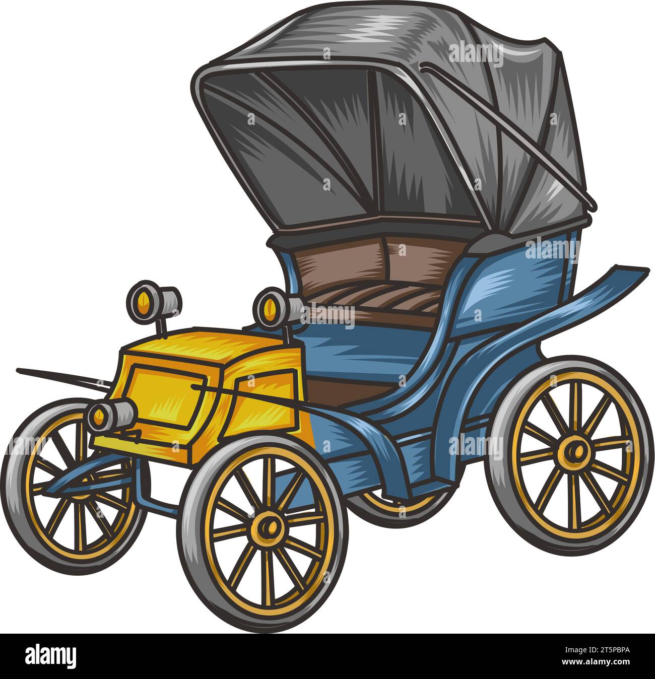 Isolated vintage car on Stock Vector Images - Alamy