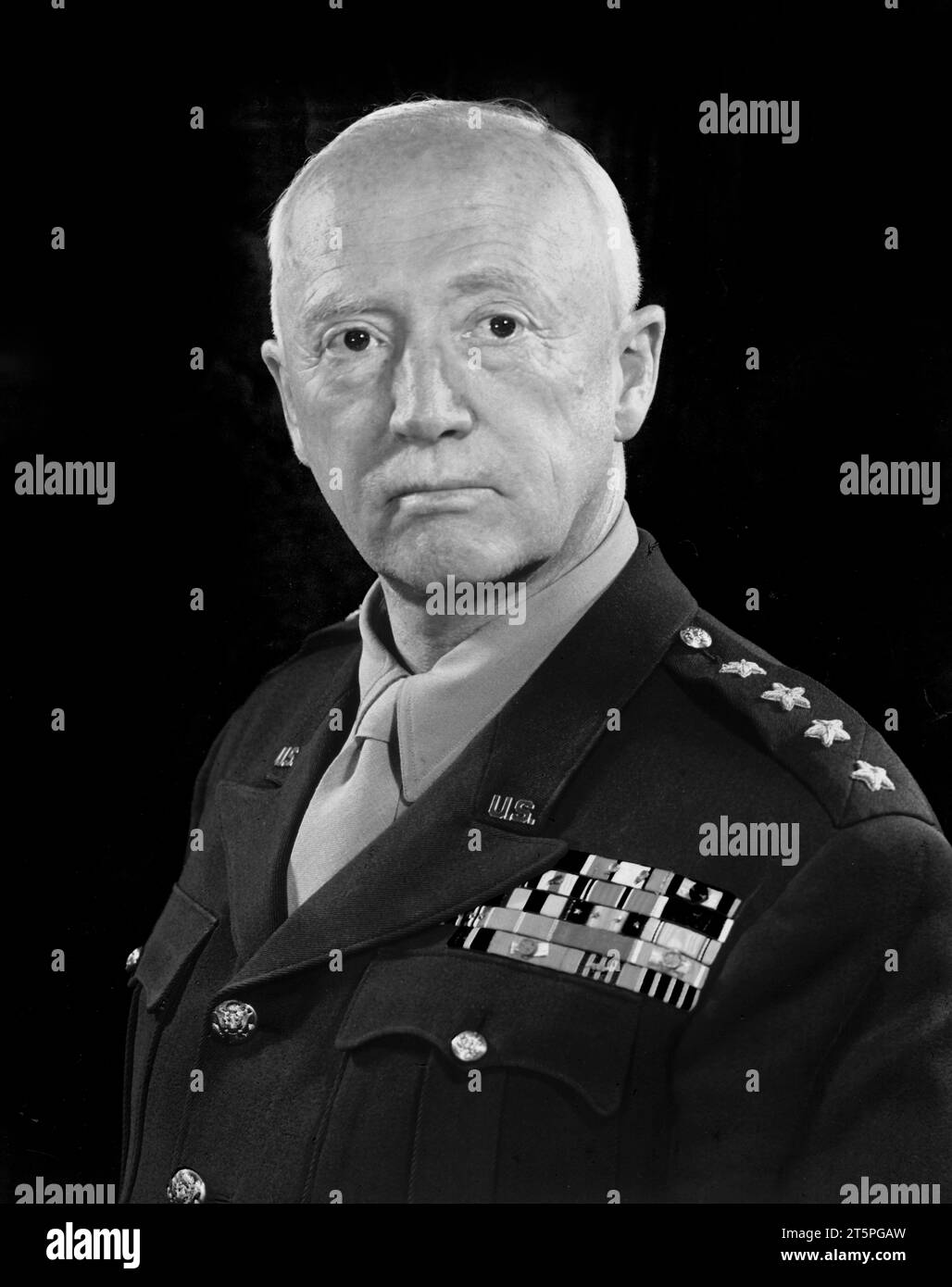 George Patton. Portrait of the American General, George Smith Patton Jr. (1885-1945), 1945 Stock Photo