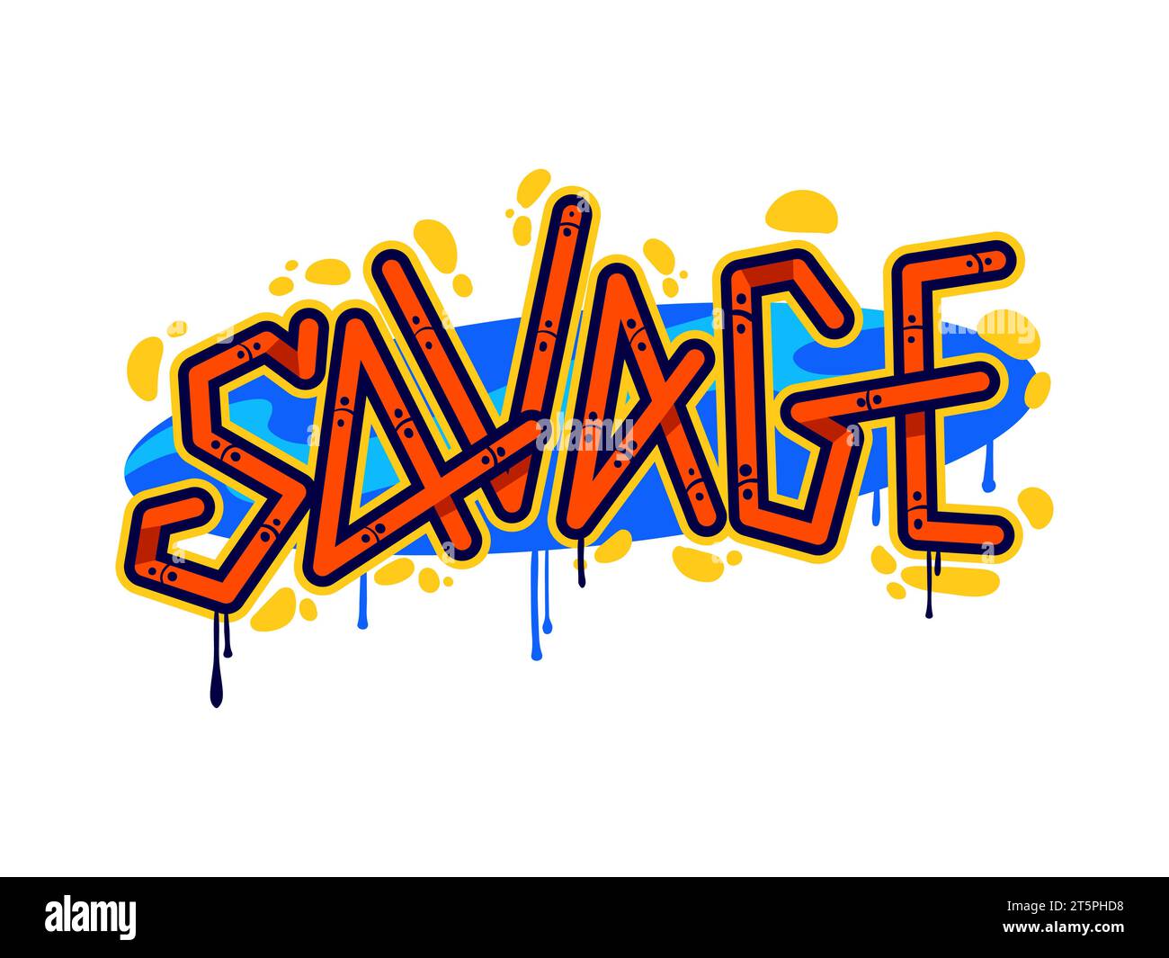 Paint drips on letters Stock Vector Images - Alamy