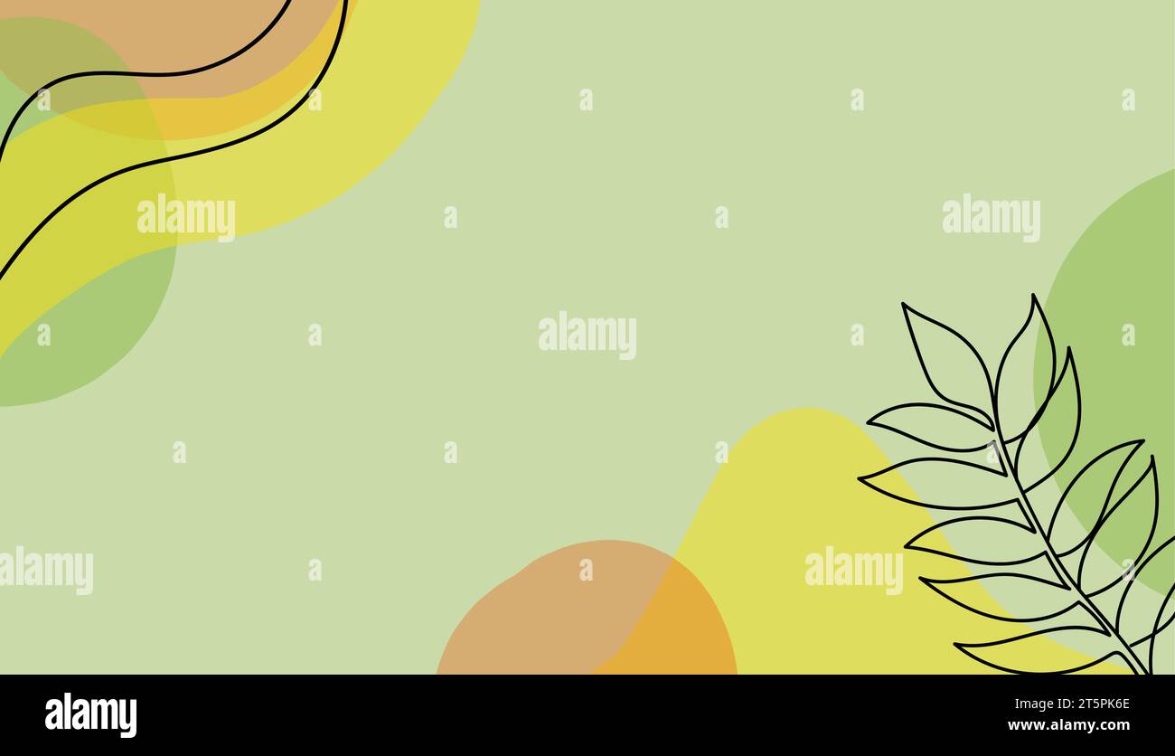 Autumn leaf ina hand drawn linear style on colorful background Stock ...