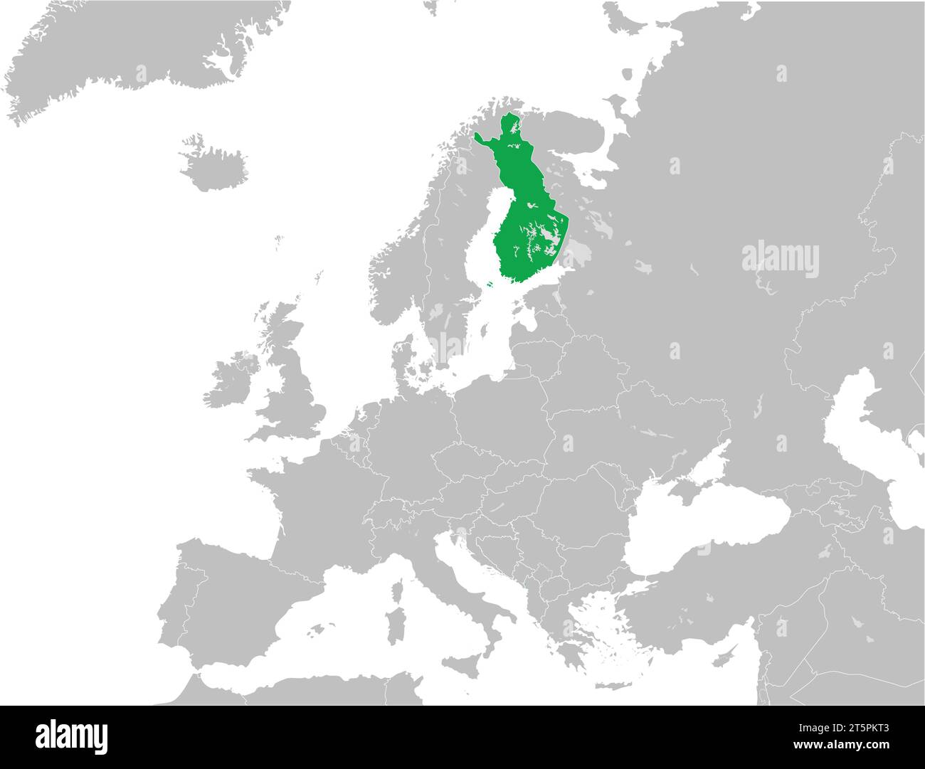 Location map of the REPUBLIC OF FINLAND, EUROPE Stock Vector