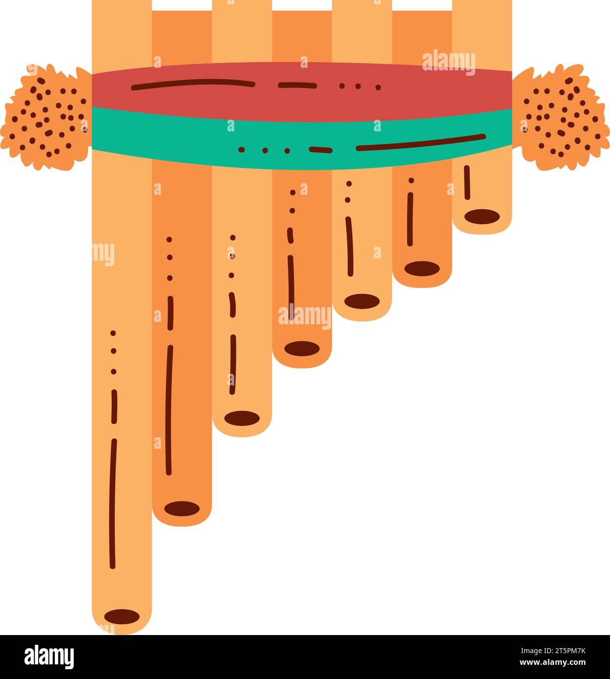 hispanic heritage pan flute vector isolated Stock Vector Image & Art ...