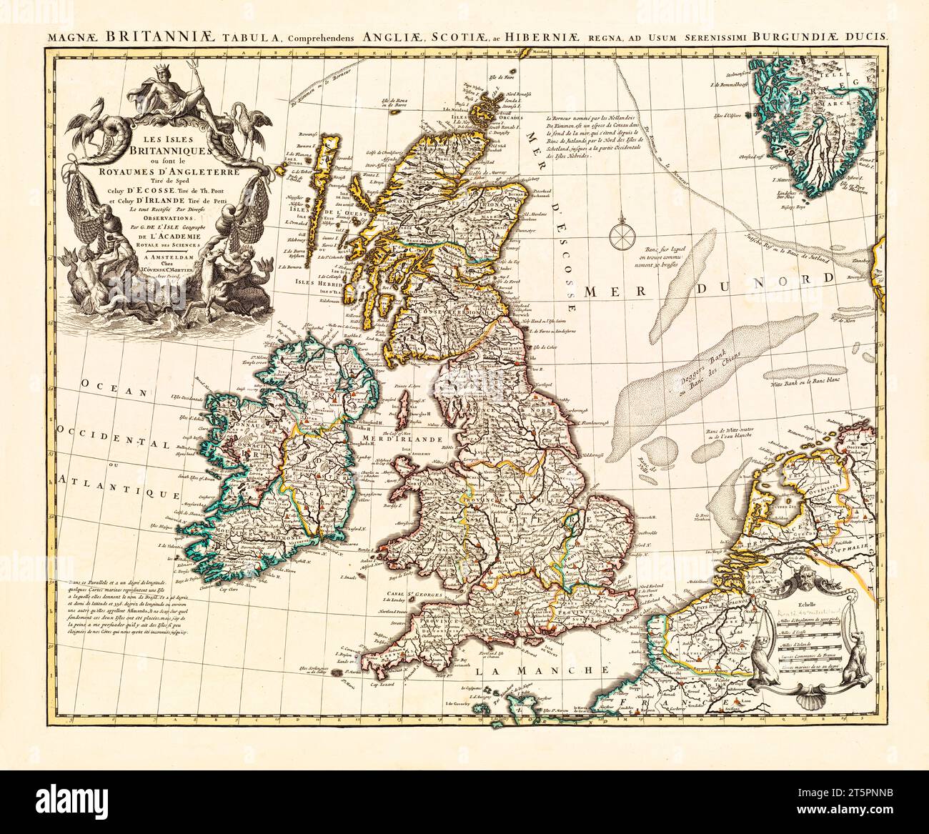 Map british isles ancient hi-res stock photography and