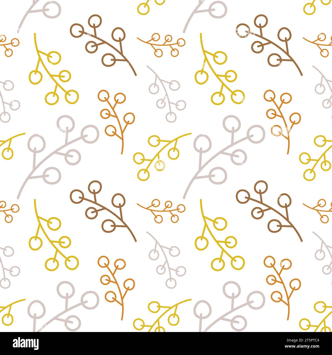 Seamless floral pattern element vector shape doodle plant abstract texture background illustration for digital paper and print materials. Stock Vector