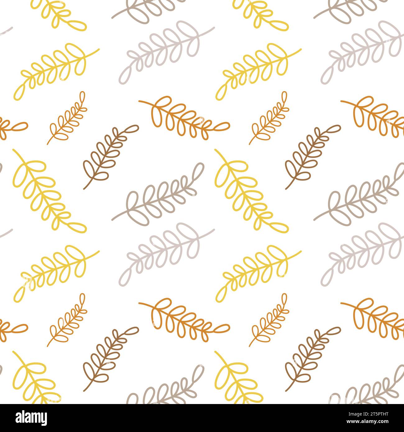 Seamless floral pattern element vector shape doodle plant abstract ...