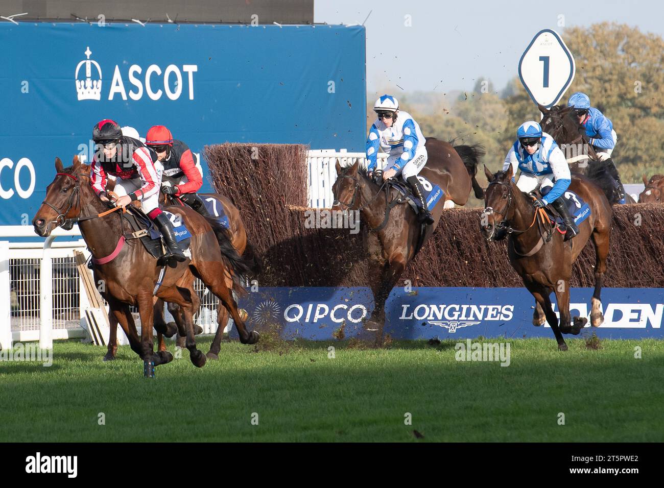 Ascot, Berkshire, UK. 4th November, 2023. Riders in the Byrne Group ...