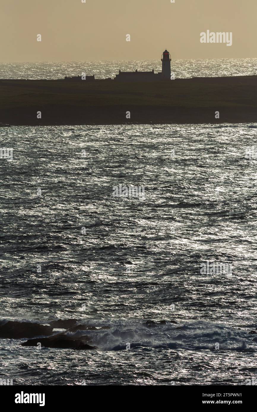 Rathlin O'Birne Lighthouse, Malinbeg, County Donegal, Ireland Stock Photo